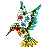 Fawgold Metal Hummingbird Wall Decor 16 Inch Metal Outdoor Wall Art Fence Decorations Indoor Outside Hanging for Bedroom Living Room Garden Yard