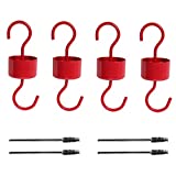 Hummingbird Feeder Insect_Guard | Ant _Moat for Wildlife Feeder Accessory Hook - Metal Hanging Ant_ Trap for Patio Lawn Garden Outdoor Backyard (Red-4 PCE)