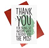 Sweet Thank You Anniversary Card - Thank You For Being So Awesome When I Needed You The Most