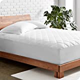 Bare Home Quilted Fitted Mattress Pad (Twin Extra Long) - Cooling Mattress Topper - Easily Washable - Elastic Fitted Mattress Cover - Stretch-to-Fit up to 15 Inches Deep (Twin XL)