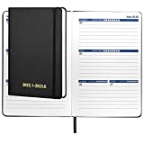 Cheneyboo 2022 Planner, Monthly Weekly Daily Planner 2022-2023, January 2022- June 2023 18 Month Planner,5.2"x7.5" Hardcover Bound, Black