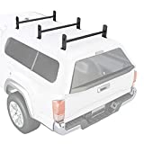 AA-Racks Model DX36 Universal Pickup Truck Cap & Topper 3 Bar Ladder Roof Van Rack System Adjustable Steel Cross Bars - Sandy Black