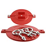 Fire Department Connection (FDC), Breakable Caps, 2 1/2", Aluminum, Red, Set of 2