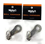 Bravo Bells - Skull Wing Bell Hanger Accessory for Biker Motorcycle Riders to Hang Good Luck Riding Bells  Includes Hanger with a Split Ring - Pack of 2