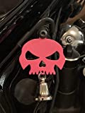 Kustom Cycle Parts Universal Pink Skull Bell Hanger - Bolt and Ring Included. Fits all Harley Davidson Motorcycles & More! Proudly MADE IN THE USA! (No Bell)