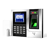 SVANTTO Time Clock for Employees Small Business with Finger Scan, RFID, and PIN Punching in One [3.0 Version & Upgraded Screen and Button] intelligent Time Card Machine [Set-and-Forget] NO Monthly Fee