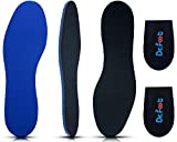 Dr. Foot Memory Foam Insoles, Foot Odor Prevention Barefoot Shoe Inserts, Ultra Comfortable Heel Cushioning, Sockless and Anti-Sweat for Women and Men