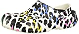 Crocs Unisex Men's and Women's Classic Lined Animal Print Clog | Fuzzy Slippers, Multi/Leopard, 6 US