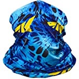 KastKing Sol Armis Neck Gaiter - UPF 50 Face Mask - UV Sun Protection Gaiter Sun Mask for Men & Women, Fishing, Hiking, Kayaking Mask, Prym1 Camo,Shoreline,19x9.5 Inches