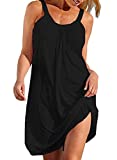 Swim Cover Up for Women Bathing Suit Swimsuit Beach Coverups Halter Short Shirt Dress Black