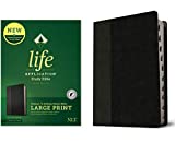 Tyndale NLT Life Application Study Bible, Third Edition, Large Print (LeatherLike, Black/Onyx, Indexed, Red Letter)  New Living Translation Bible, Large Print Study Bible for Enhanced Readability