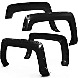 Tyger Auto TG-FF8C4128 Compatible with 2014-2018 Chevy Silverado 1500; 2015-2019 Silverado 2500 3500 HD (6.5' & 8' Bed) | Paintable Smooth Matte Black Pocket Bolt-Riveted Style Fender Flare Set, 4 PC