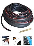 KING FENDER FLARES Edge Trim Rubber Gasket WELTING T-Style 30' FEET - with Alignment Tool for CAR and Truck Wheel Wells - Double Edge - Length 30 FEET - Automotive Adhesive Tape Bonds to Flare