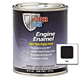 POR-15 Black Engine Enamel, High Temperature Engine Paint, 16 Fluid Ounces