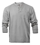 Flame Resistant FR Henley Style T-Shirts (Small, Light Grey)