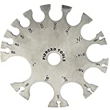 TheChainGang Gauge Wheel for Measuring, Body Jewelry Piercings Metal Gauge Measurement Wheel