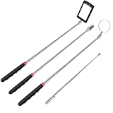 4 Pack Magnetic Pick-Up Tool,Telescoping 8 lb/1 lb Pick Up Sticks and 360 Swivel Inspection Mirror with LED Light for Extra Viewing Pickup Fathers Day Gifts for Men