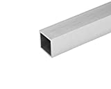 4 FT (48") 1" Square Tubing .050" Wall Clear Anodized Aluminum 6063 Alloy T-6 Temper