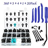 390 Pcs Bumper Retainer Clips Fastener Trim Tools Kit,Car Retainer Clips Fender Clips Rivets Fasteners Remover Bmuper Clip for Toyota GM Ford Honda Acura Chrysler Nissan, Mazda