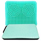 Gel Seat Cushion for Tailbone Support and Relief from Butt and Back Pain and Pressure -Cushions are Large Thick and Comfortable - Ideal for Office Chairs Driving Travel and Long Sitting