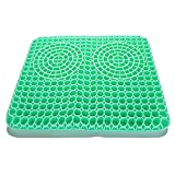 SIXAQUAE Gel Seat Cushion for Long Sitting,Double-Layer Chair Cushions for Office Chair and Truck Drivers.Back, Sciatica, Hip, Tailbone Pain Relief Cushion.Egg Seat Chair Cushion for Wheelchair.