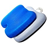 Full Gel Coccyx Seat Cushion - Egg Gel Cushions Office Chair Cushion Car Seat Cushion for Back, Sciatica, Hip, Tailbone Pain - Butt Pillow Chair Pad for Wheelchair Desk Pain Relief Long Trips - Blue