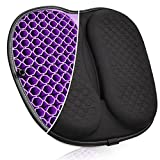 Gel Seat Cushion for Office Chairs, Desk Chair, Wheelchair - Car Seat Cushion for Tailbone Pain & Sciatica Relief - Ergonomic Seat Cushion with Wear-Resistant Breathable Cover