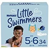 Huggies Little Swimmers Swim Diapers Disposable Swim Pants, Size 5-6 Large, 34 Ct