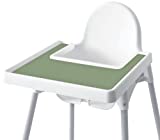 High Chair Placemat for IKEA Antilop Baby High Chair, Silicone Placemats, High Chair Tray Finger Foods Placemat for Boys and Girls, Babies, Toddlers (Sage)