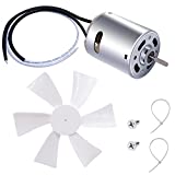 mankk 6" RV Vent Fan Blade Replacement 12V D-Shaft RV Vent Motor Fan Motor For RV Bathroom Fan Camper Roof Vent