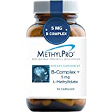 MethylPro B Complex + 5mg L-Methylfolate (30 Capsules) - Professional Strength B Vitamins with Folate for Energy, Mood + Immune Support - Gluten Free Methyl B12, Active Methyl Folate and B6 as P-5-P