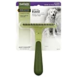 Safari by Coastal Single or Double Row Undercoat Rake for Prevention of Mats in Dogs of All Coat Types