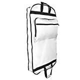DALIX 39" Garment Bag Cover for Suits and Dresses Clothing Foldable w Pockets White