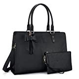 ECOSUSI Laptop Tote Bag Laptop Bag 15.6 inch Work Shoulder Briefcase Computer Messenger with Clutch Satchel Handbag 2 PCS Set