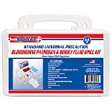 Rapid Care First Aid 810BBP-1 Standard Bloodborne Pathogen & Bodily Fluid Spill Clean Up Kit, OSHA Compliant, Wall Mountable, 8.75" x 5.75" x 3",Red, White & Blue