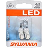 SYLVANIA - 2825 T10 W5W LED White Mini Bulb - Bright LED Bulb, Ideal for Interior Lighting - Map, Dome, Cargo and License Plate (Contains 2 Bulbs)