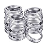 24 Pieces Regular Mouth Mason Jar Canning Bands, Reusable Replacement Metal Rings, Practical Screw Jar Bands Leak Proof Tinplate Metal Bands Rings, Compatible with Mason Jar