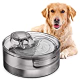 NPET DF10 Dog Water Fountain, 170oz/1.3Gallon/5L Large Automatic Pet Water Dispenser Dog Water Bowl with Cleaning Kit, Replacement Filter for Cat, Dogs, Multiple Pets