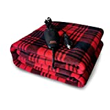 SJC Electric Blanket 60"x 40" Portable Heated Travel Blanket with 3 Heating Setting Fleece Car Blanket