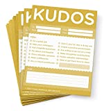 Kudos for Teams Set of 10 Note Pads (Gold) | Clever & Colorful - Recognize Large or Small Contributions, & Inspire Continued Efforts | 4"W x 5.5"L