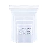 Jewelry Bags Clear Plastic 3 Sizes 300 Pack Clear Resealable Poly Bags Small Zipper Bags 2 Mil for Beads Games Board 2.4 x 3.5/3.5 x 5/4 x 6 Inch (8 Sizes to Choose from)