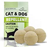 SUAVEC Cat & Dog Repellent, Cat Repellent Outdoor, Stray Cat Deterrent, Dog Digging Repellent, Cat Repellant Indoor, Dog Repellent for Yard, Lawn, Cat Away Repellent Outdoor Effectively Safe -4 Pack