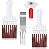 4 Pieces Air Conditioner Condenser Fin Cleaning Brush Coil Condenser Brush AC Fin Comb Stainless Steel Air Refrigerator Fin Cleaner Whisk Brush, 3 Styles