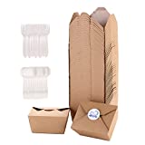 50pack WONNKIT Take Out food containers Kraft Brown take out boxes 30oz 50oz 70oz Microwable disposable containers Leak and Grease Resistant food to go containers for restaurants cartering