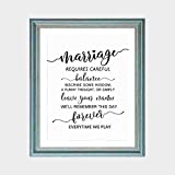 Marriage Sign, Wedding Jenga Sign, Marriage Requires Careful Balance, Jenga Guestbook Sign, Jenga Wedding, Jenga Sign, Jenga Blocks Wedding 8X10INCH UNFRAMED