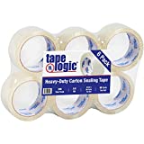 Aviditi Tape Logic 2 Inch x 55 Yard 2.6 Mil Clear, Heavy Duty Acrylic Packing Tape, 6 Pack, Perfect for Packing, Shipping, Moving, Home and Office