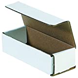 Aviditi White Corrugated Cardboard Mailing Boxes, 12" x 3 1/2" x 3", Pack of 50, Crush-Proof, For Shipping, Mailing and Storing