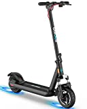 Gyroor Electric Scooter Adults with Dual Shock Absorbers Up to 31 Miles 18.6Mph,Turn Signal 500W Motor NFC Safety Lock,IP67 Core Components Waterproof Foldable Scooter Electric for Adults