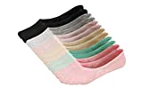 Womens No Show Socks Invisible Hidden Liner Non Slip Low Cut Colorful Cotton Socks