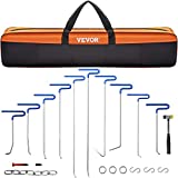 VEVOR Rods Dent Removal Kit, 20 Pcs Paintless Dent Repair Rods, Stainless Steel Dent Rods, Whale Tail Dent Repair Tools, Professional Hail Dent Removal Tool For Minor Dents, Door Dings And Hail Damage